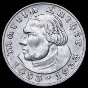 2 марки 1933 "450 лет со дня рождения Мартина Лютера" (Германия) A