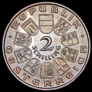 2 шиллинга 1929 "100 лет со дня рождения Теодора Бильрота" (Австрия)