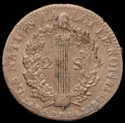 2 су 1792 (Франция) W