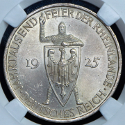 5 марок 1925 "1000-летие Рейнланда" (Германия) (в слабе) A
