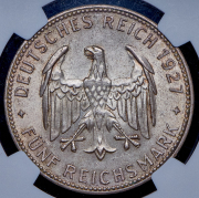 5 марок 1927 "450 лет Тюбингенскому университету" (Германия) (в слабе) F