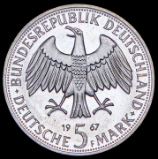 5 марок 1967 "200 лет со дня рождения Вильгельма и Александра фон Гумбольдтов" (Германия) F