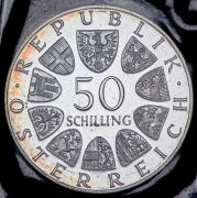 50 шиллингов 1974 "50 лет австрийскому радио" (Австрия) (в запайке)