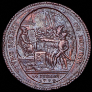 Медаль доверия номиналом 5 солей 1792 года братьев Моннеро (Франция)