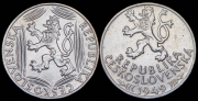 Набор из 2 сер. монет 100 крон 1948-1949 (Чехословакия)