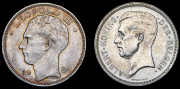 Набор из 2 сер. монет 20 франков 1934 (Бельгия)