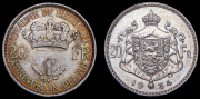 Набор из 2 сер. монет 20 франков 1934 (Бельгия)