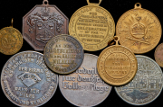 Набор из 22 памятных жетонов и медалей 1865-1987 (страны мира)