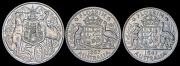 Набор из 3 сер. монет 50 центов, 1 флорин 1941-1966 (Австралия)