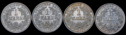 Набор из 4 сер. монет 1 марка 1905-1915 (Германия)