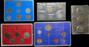 Набор из 5 наборов монет 1983-1994 (страны мира) (в п/у)