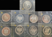 Набор из 9 сер. памятных монет 10 марок 1992-1997 (ФРГ) (в запайках)