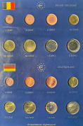 Набор из 96 монет 1, 2, 5, 10, 20, 50 центов, 1, 2 евро 1999-2002 (страны Евросоюза) (в альбоме)