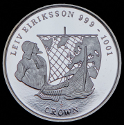 1/2 кроны 1997 "Лейф Эрикссон" (Остров Мэн)