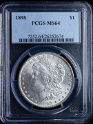 1 доллар 1898 (США) (в слабе)