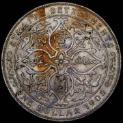 1 доллар 1908 (Стрейтс Сетлментс)
