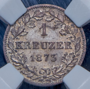 1 крейцер 1873 (Вюртемберг) (в слабе)