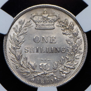 1 шиллинг 1860 (Великобритания) (в слабе)