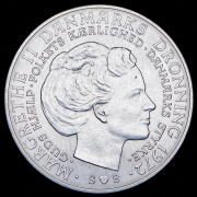 10 крон 1972 "Смерть Фредерика IX и вступление на престол Маргрете II" (Дания)