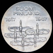 10 марок 1967 "50 лет независимости" (Финляндия)