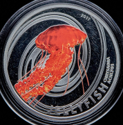 2 доллара 2011 "Медуза Черноморская крапива" (Острова Питкэрн)