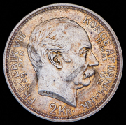 2 кроны 1912 "Смерть Фредерика VIII и вступление на престол Кристиана X" (Дания)