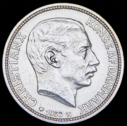 2 кроны 1930 "60 лет со дня рождения Короля Кристиана X" (Дания)