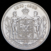 2 кроны 1930 "60 лет со дня рождения Короля Кристиана X" (Дания)