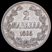 2 марки 1865 (Финляндия) S