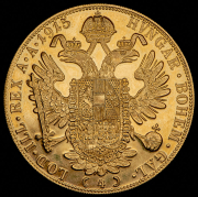 4 дуката 1915. Рестрайк (Австрия)