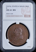 4 сольдо 1869 (Ватикан) (в слабе)