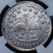 4 суэльдо 1857 (Боливия) (в слабе)