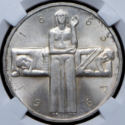 5 франков 1963 "100 лет Красному Кресту" (Швейцария) (в слабе) B