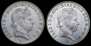 Набор из 2 сер. монет 20 крейцеров 1840-1841 (Австрия)