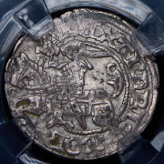Набор из 2 сер. монет полугрош, денар 1492-1506 (Литва) (в слабе)