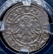 Набор из 2 сер  монет полугрош  денар 1492-1506 (Литва) (в слабе)