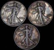 Набор из 3 сер. монет 1/2 доллара 1941-1943 (США)