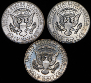 Набор из 3 сер. монет 1/2 доллара 1965-1967 (США)
