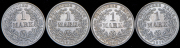 Набор из 4 сер. монет 1 марка 1907-1915 (Германия)