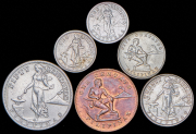 Набор из 6 монет 1, 5, 10, 20 и 50 центаво 1907-1945 (Филиппины)