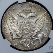 Рубль 1766 (в слабе) СПБ-ТI-АШ