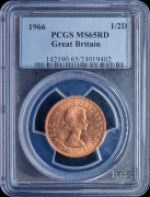 1/2 пенни 1966 (Великобритания) (в слабе)