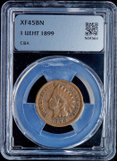 1 цент 1899 (США) (в слабе)