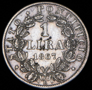 1 лира 1867 (Ватикан) R