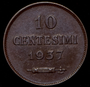 10 чентезимо 1937 (Сан-Марино) R