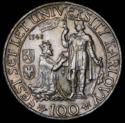 100 крон 1948 "600 лет Карлову университету" (Чехословакия)