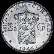2 1/2 гульдена 1944 (Кюрасао)