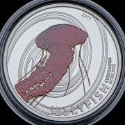 2 доллара 2011 "Медуза Черноморская крапива" (Острова Питкэрн)