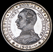 2 кроны 1906 "Смерть Кристиана IX и вступление на престол Фредерика VIII" (Дания)