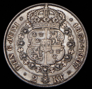 2 кроны 1907 "50 лет свадьбе Короля Оскара II и Леди Софии" (Швеция)